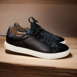 Thomas & Vine Men's Canton Embossed Leather Sneakers, Men’s Size 12